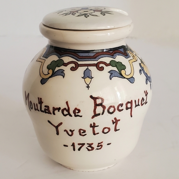 Vintage Kitchen Vintage French Mustard Jar Moutarde Bouquet Yvetot 735 Poshmark